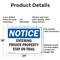 Signmission Entering Private Property Stay On Trail OSHA Notice Sign, Aluminum, 24in W x 18in L, 2PK OS-2PACK-NS-A-1824-L-12090 - alternate 7